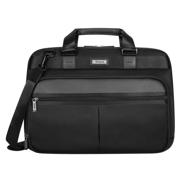 Geanta laptop Targus Mobile Elite Topload, cu bretea de umar, negru, 15.6-16", nylon