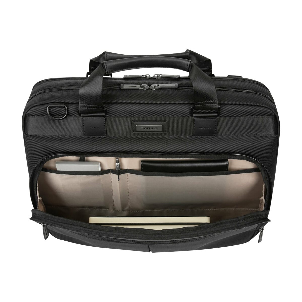 Geanta laptop Targus Mobile Elite Topload, cu bretea de umar, negru, 15.6-16", nylon