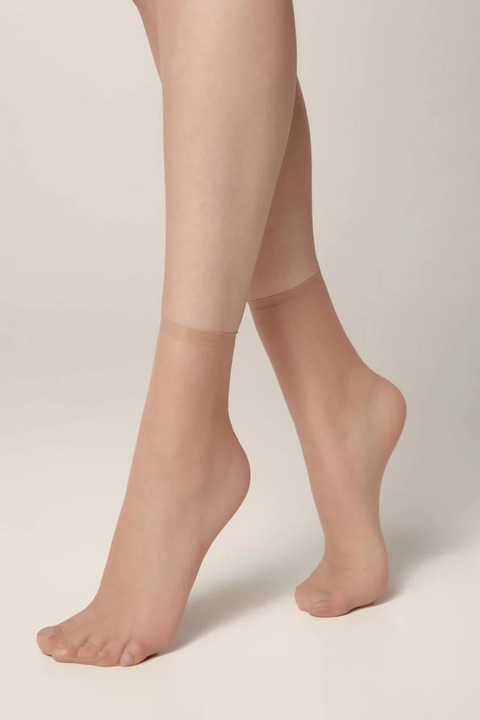 Sosete dama, scurte 1/2, Lycra, Conte Summer 8 Den (2 perechi), Natur, 36-39