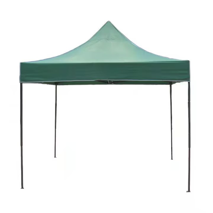 Cort pavilion pliabil, 3x3 m, Nevermore, Cadru metal cu panza impermeabila pentru Curte, Gradina, Evenimente, Verde