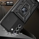 Husa compatibila cu Samsung Galaxy S21 Plus 5G, RAO Elegance, CamShield Series, T5, Plastic, Pitch Black