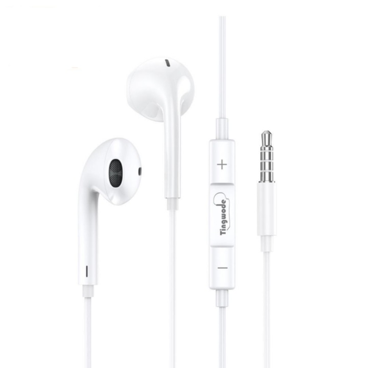 Casti In-ear, Microfon, Control Multifunctional, Cablu 1.2m, Alb