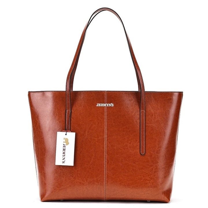 Geanta dama, shopper, piele naturala, JERMYN'S Sheryl, Maro