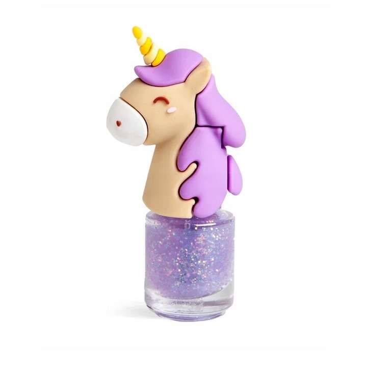 Lac de unghii cu sclipici, Martinelia, Pentru copii, lavabil, violet, 3ml