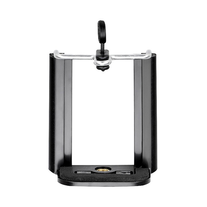Univerzális telefontartó, állítható, állványadapter, 1/4", 54-88 mm, fekete