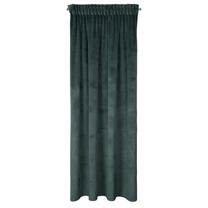 Eurofirany ELIZA függöny finom dombornyomott mintával 140x300 Rejansa, zöld