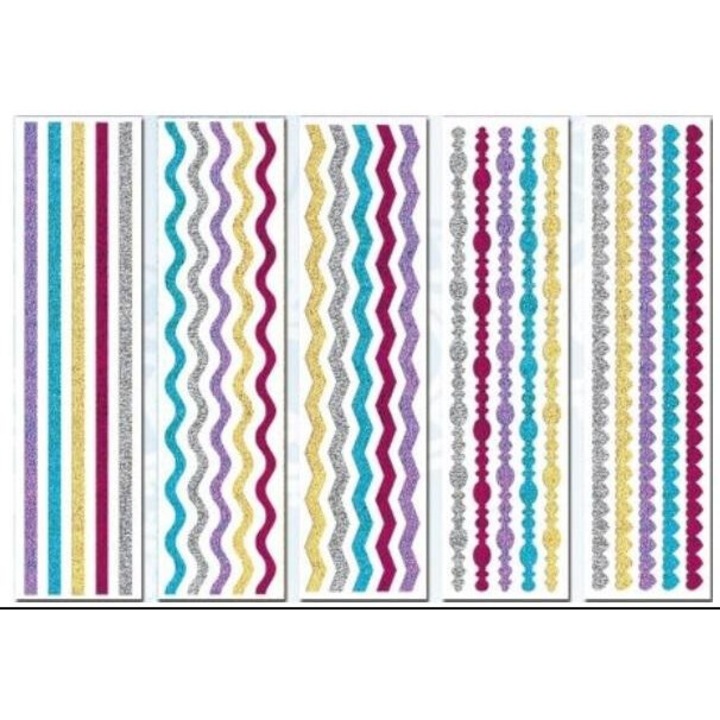 Set de benzi autoadezive cu sclipici Brewis, 36x9,2cm