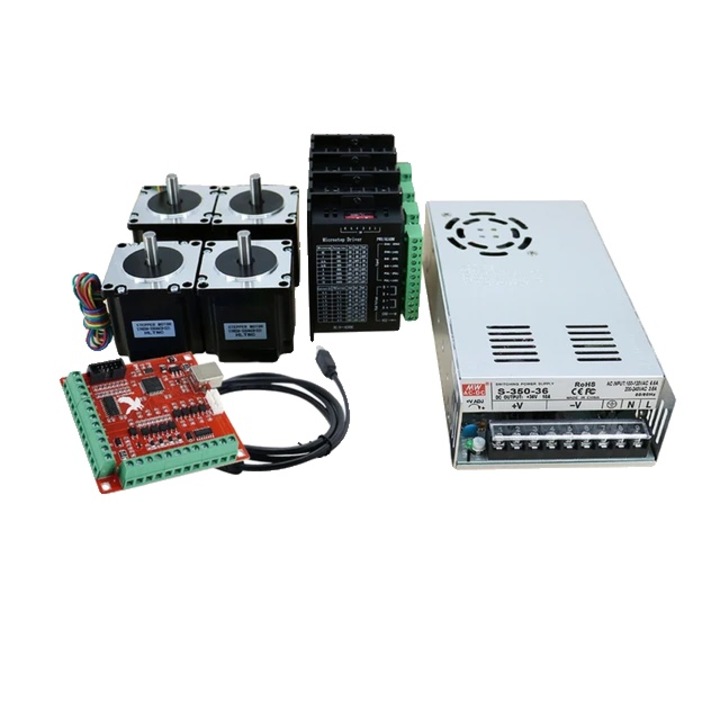 CNC készlet, HLTNC, 350 W, MACH3 vezérlő, többszínű