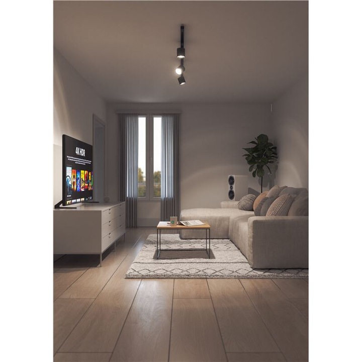 Bec Smart LED RGBCW Nanoleaf Essentials Bulb, lumina alba/colorata, GU10, 5W, Peste 16M culori, Control vocal, WiFi