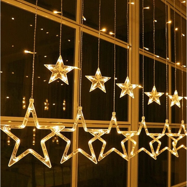 Instalatie RoveRim De Craciun Perdea Luminoasa Ploaie de Stele