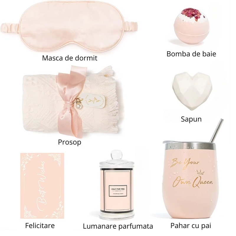 Set cadou, pentru femei, Relaxing moments, 7 piese, practic si