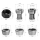 Set de 6 piulite conice, autocise, M17, potrivit pentru masina de taiat/masina de gravura, argintiu