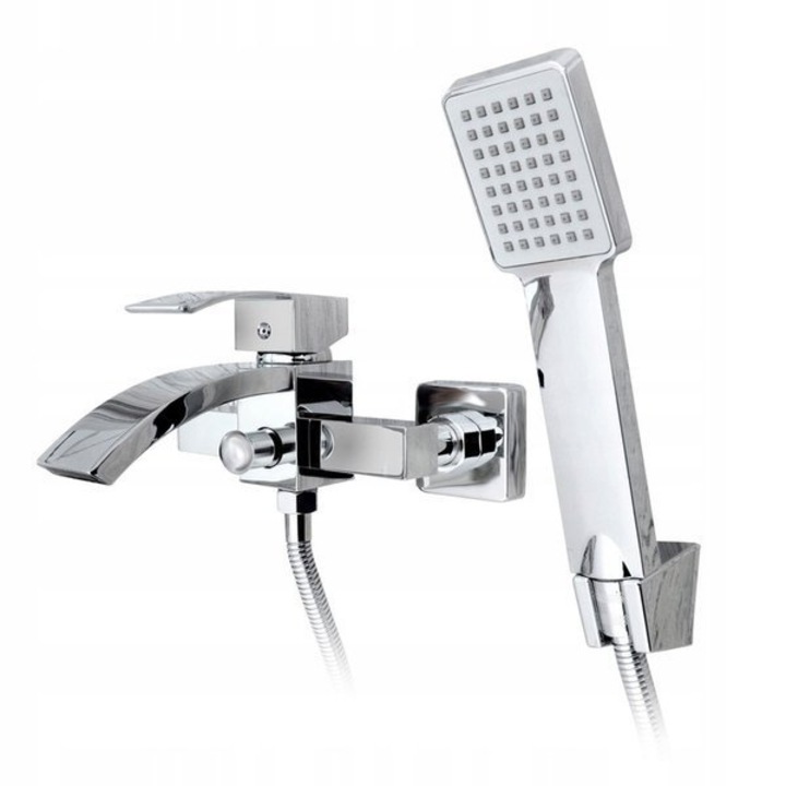 Baterie cada dus Silla S-1079CH, tip cascada, montaj pe perete, Crom