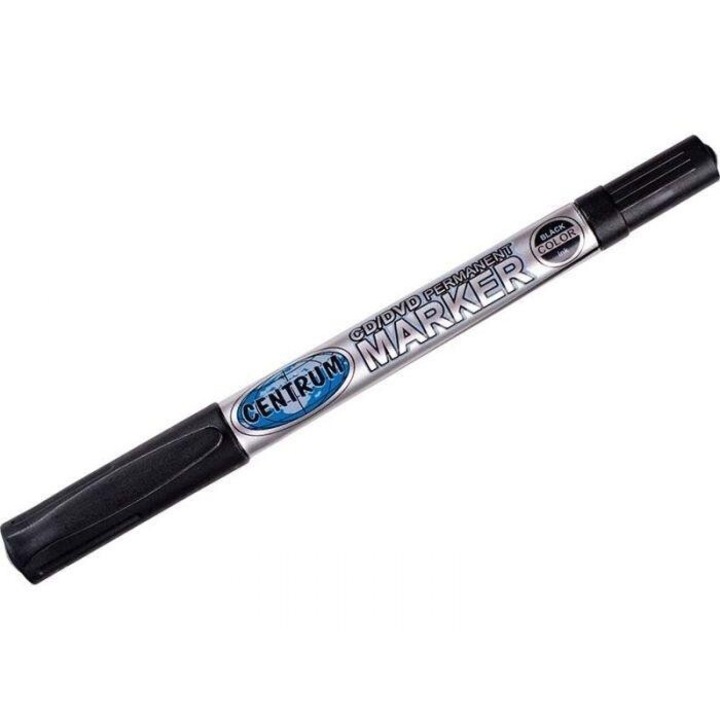 Комплект от 12 перманентни маркера за DVD/CD, Centrum, черни, 76 x 151 мм