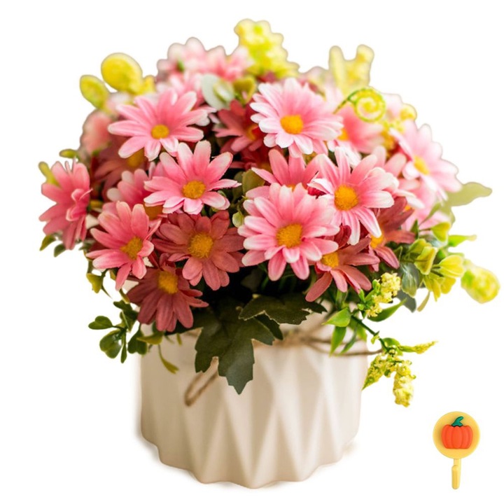Flori artificiale, Ronyes, Chrysanthemum roz, 16x16 cm