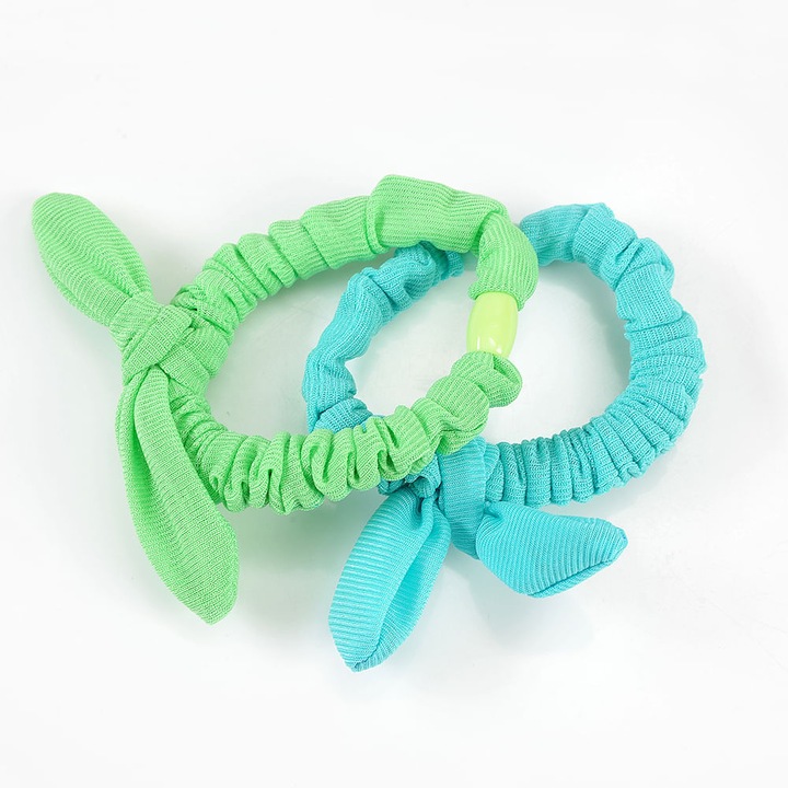 Set 2 elastice de par in nuante de verde, Meli Melo Paris