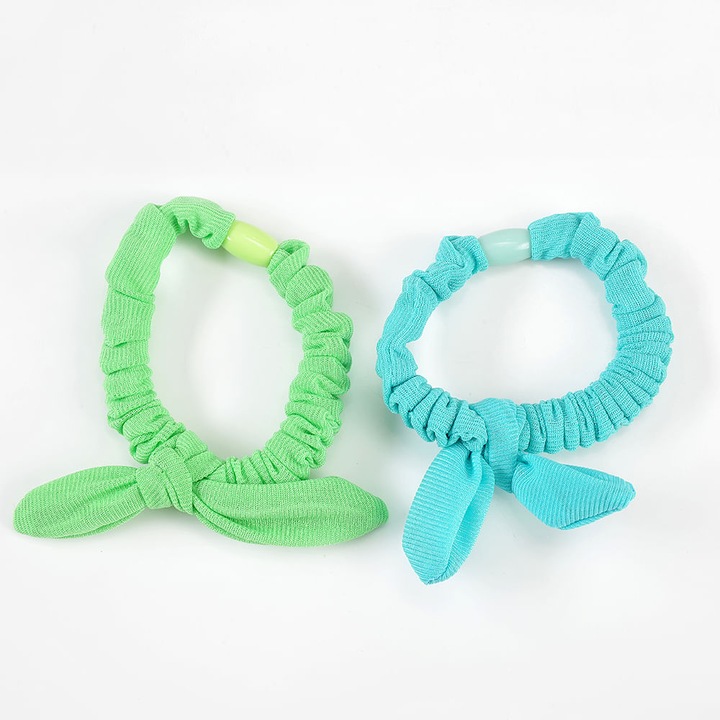 Set 2 elastice de par in nuante de verde, Meli Melo Paris