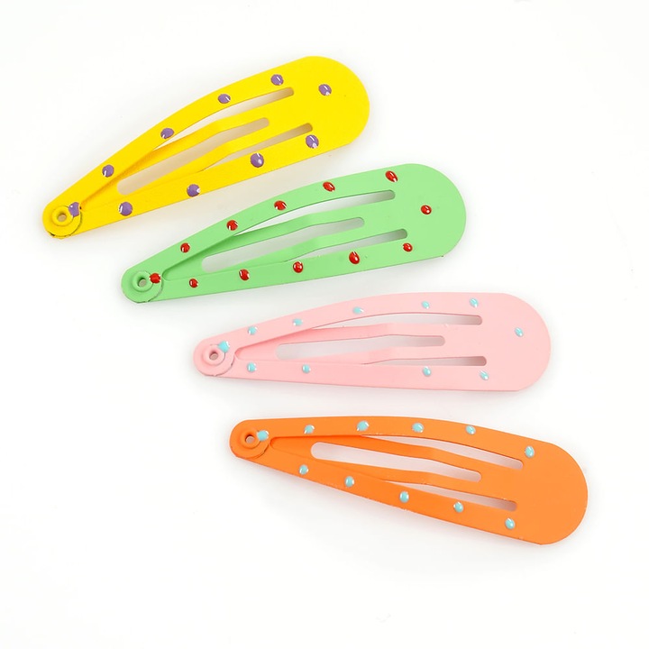 Set 4 agrafe de par multicolore, Meli Melo Paris