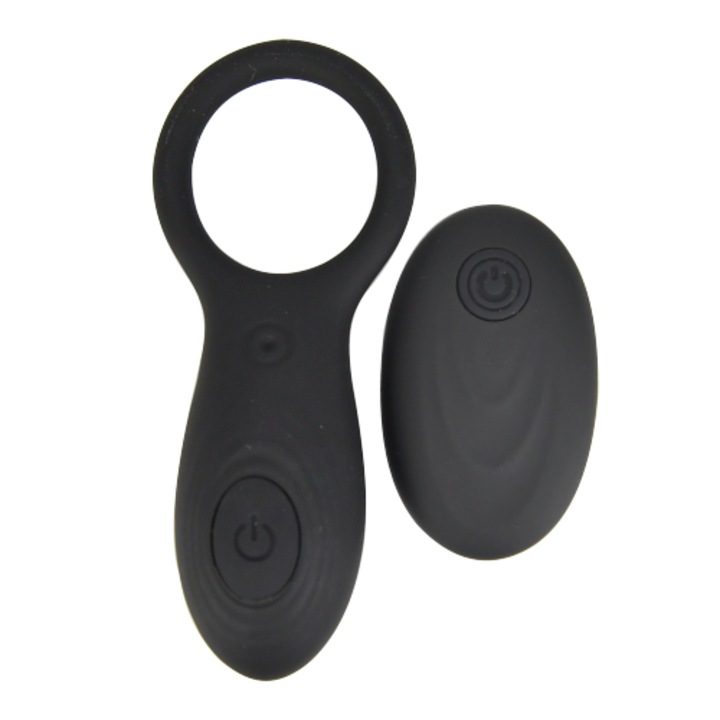Péniszgyűrűs vibrátor, 10 vibrációs mód, csiklóstimuláció, távirányító, szilikon, újratölthető USB, vízálló