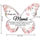 Placa decorativa Supertina cu fluture gravat, cadou pentru mama, acrilic, 12.7x9.5x1.5cm
