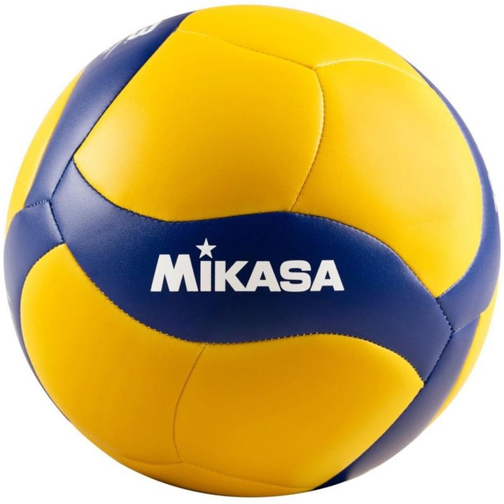 Minge volei, Mikasa, Sintetic, 65-67cm, Galben/Albastru, 5