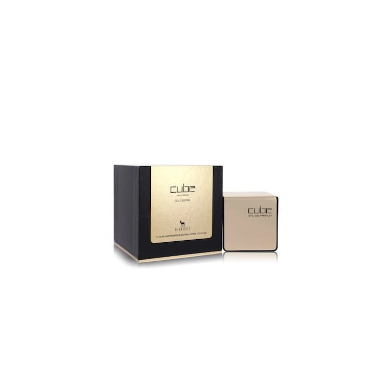 Парфюмна вода Le Gazelle Cube Gold, 75 ml, арабски парфюм, унисекс