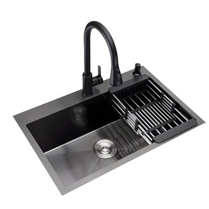 Chiuveta Bucatarie Profesionala, Inox, HS GRI-NEGRU, 68X45 CM