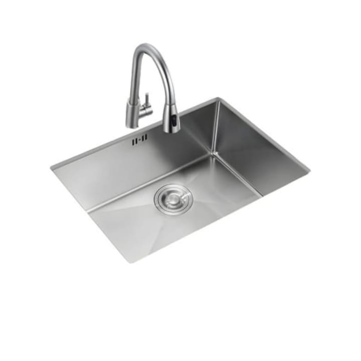 Chiuveta Bucatarie Profesionala, Incorporata in blat, Inox, HM INOX SATIN, 75X45 CM