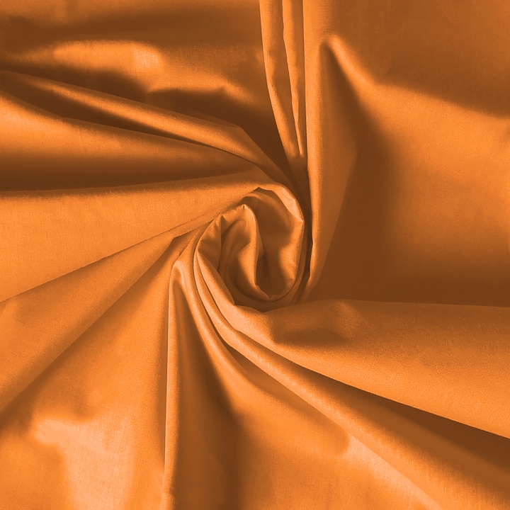 Material bumbac ranforce Oeko-Tex 100 cm x 240 cm portocalie