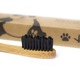 Periuta de dinti din bambus, biodegradabila, pentru adulti, duritate medie, Negru, Planet Bamboo