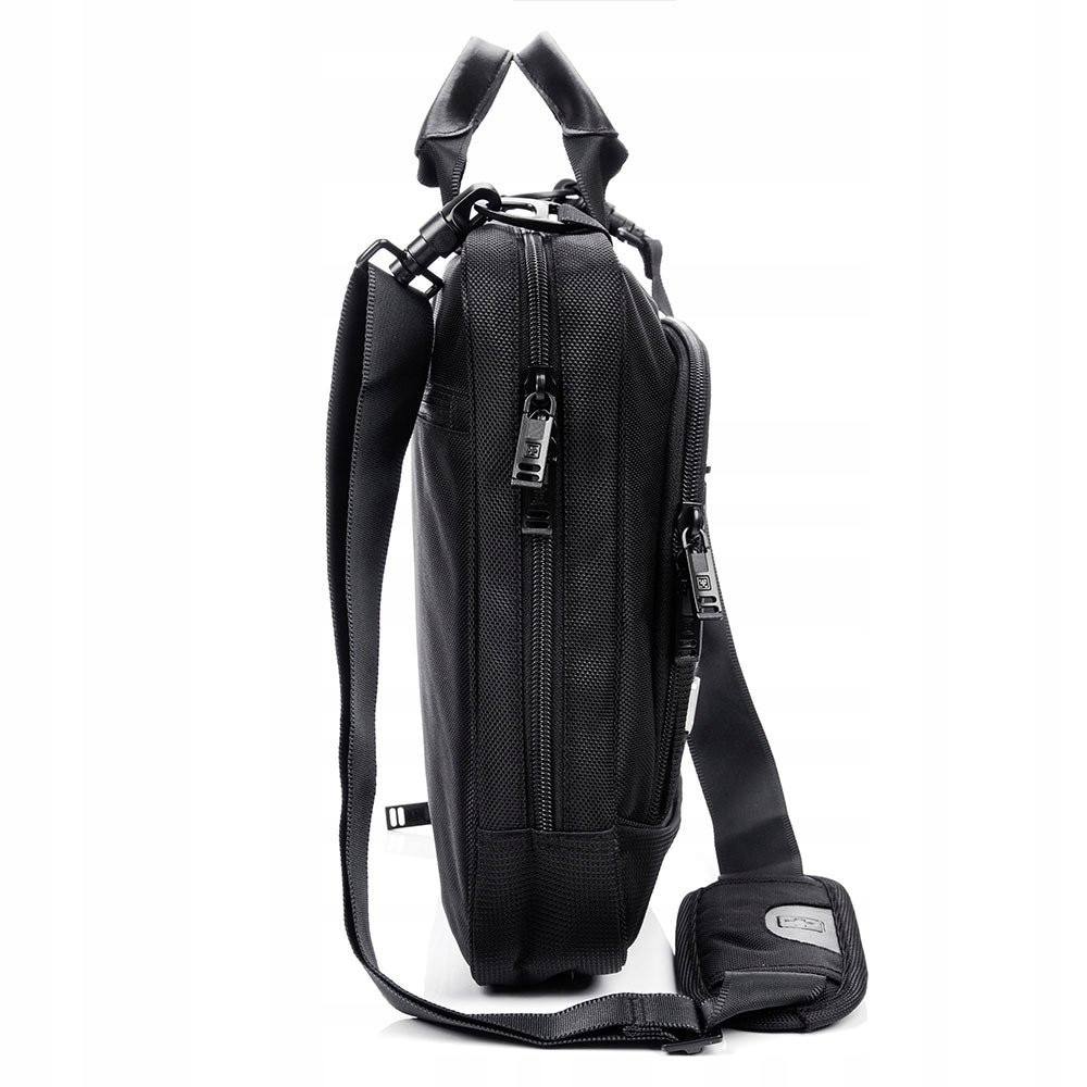 Geanta laptop SWISSBAGS, 41x28x6cm, negru, maner piele naturala