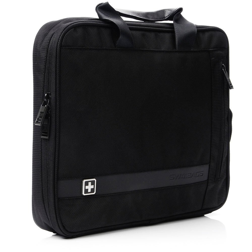 Geanta laptop SwissBags Glion 4L negru 40x28x4cm