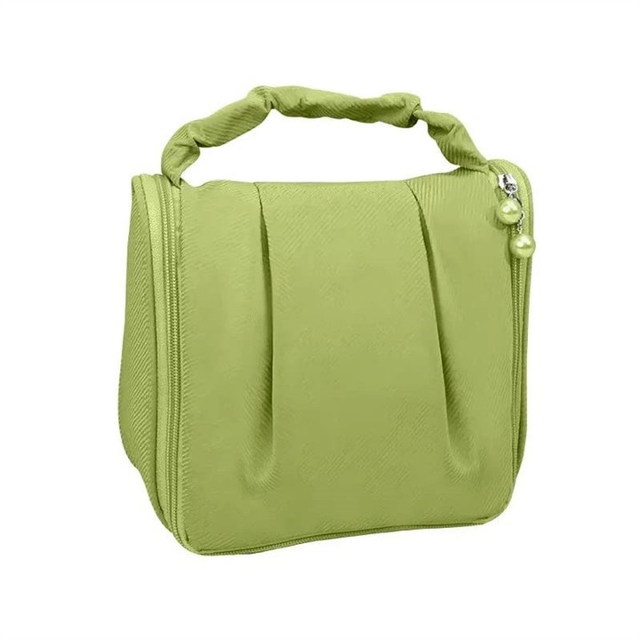 Geanta de toaleta si geanta cosmetica de mare capacitate, potrivite pentru utilizare zilnica si calatorii, multifunctional, verde, 23.5x13x12.7cm