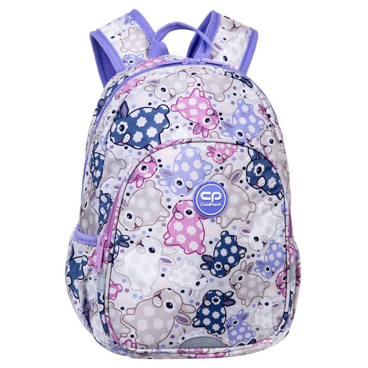Раница за детска градина CoolPack Toby White Bunny, 26 x 35 x 12 cm, Многоцветен