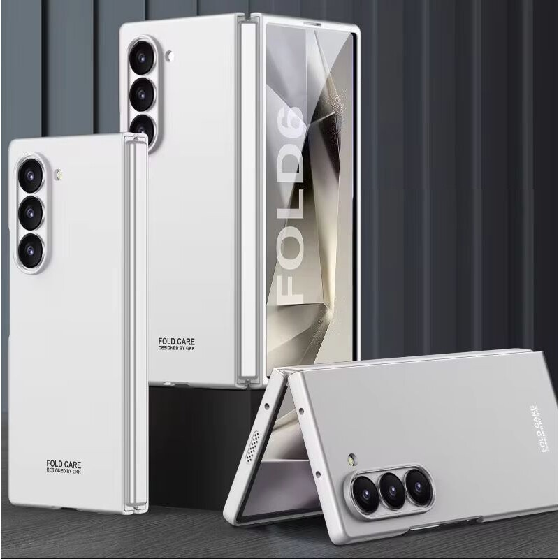 Husa Ultra-thin antisoc, Protectie ecran si camera, Pentru Samsung Galaxy Z Fold 6, Protectie completa, Argintiu
