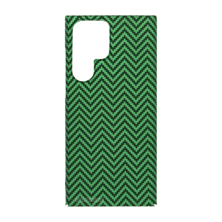Husa de telefon, LUXO, compatibila cu Samsung Galaxy S22 Ultra, model Traditional Green, PC Kevlar, verde