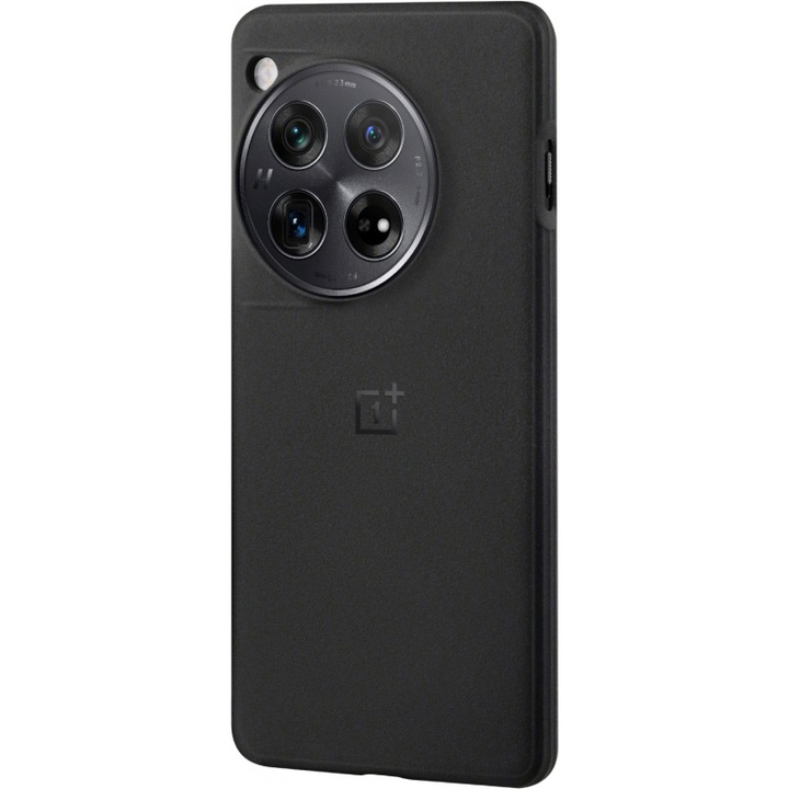 Husa de protectie OnePlus compatibila cu OnePlus 12, Sandstone, TPU si PC, Negru