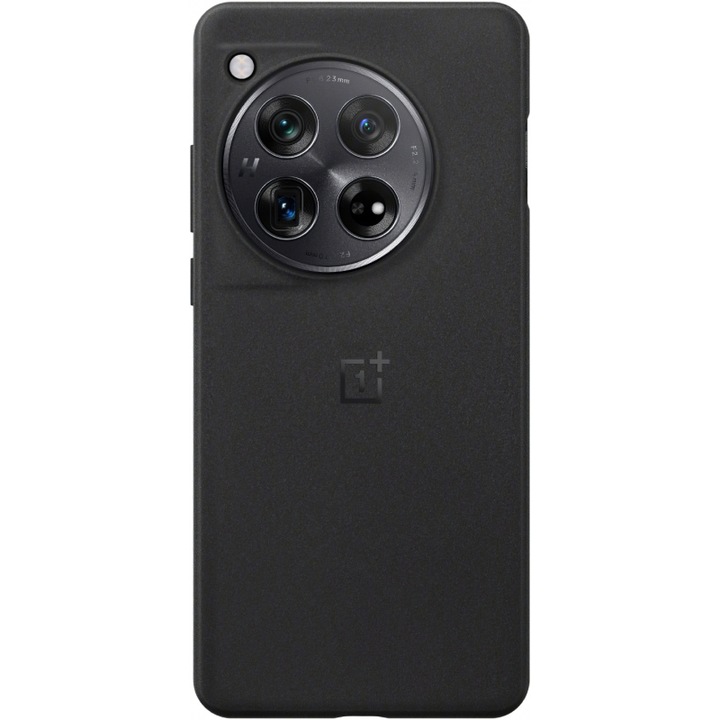 Защитен калъф OnePlus, съвместим с OnePlus 12, Sandstone, TPU и PC, черен