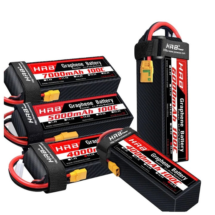 Acumulator RC Lipo Graphene, 5000mAh 100C, 6S, conector XT90, multicolor
