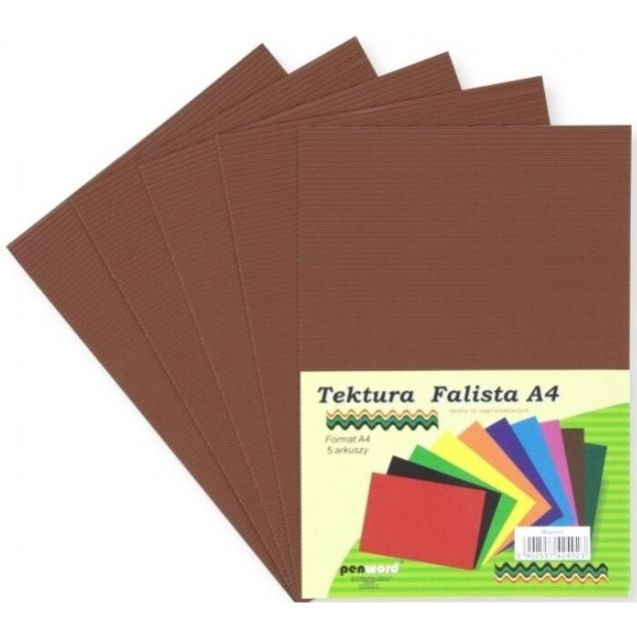 Set 5 bucati carton lucru manual, Penword, Pentru artizanat, A4, Maro