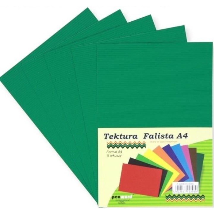 Set 5 bucati carton lucru manual, Penword, Pentru artizanat, A4, Verde