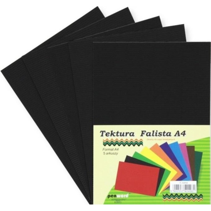 Set 5 bucati carton lucru manual, Penword, A4, Negru