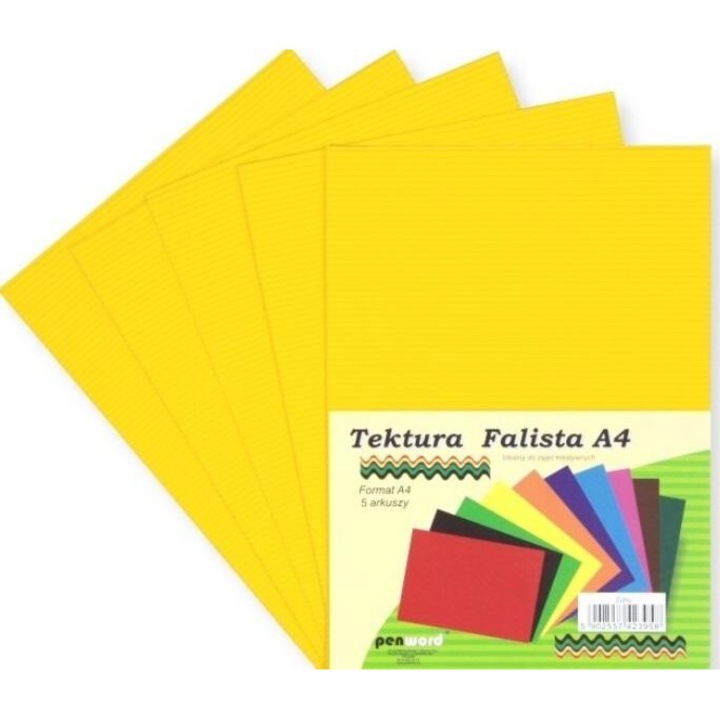 Set 5 bucati carton lucru manual, Penword, Pentru artizanat, A4, Galben