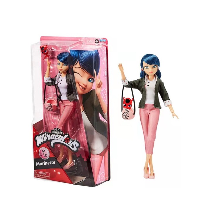 Кукла калинка Miraculous Marinette, THK, розова, 30 см