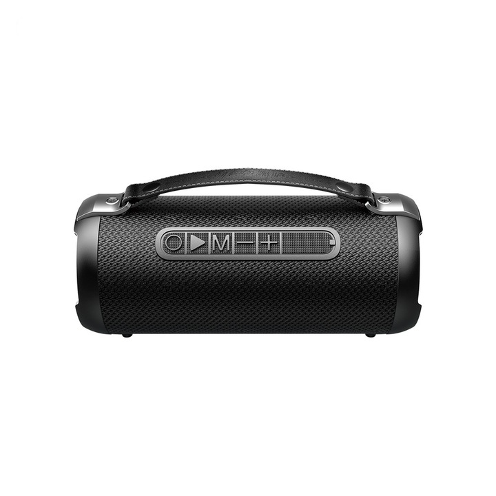 Difuzor portabil, conexiune fara fir Bluetooth, cip 5.0 incorporat, baterie cu autonomie de 5 ore, card TF, cablu AUX, stick USB, calitate audio HD, 297X127X141MM, negru