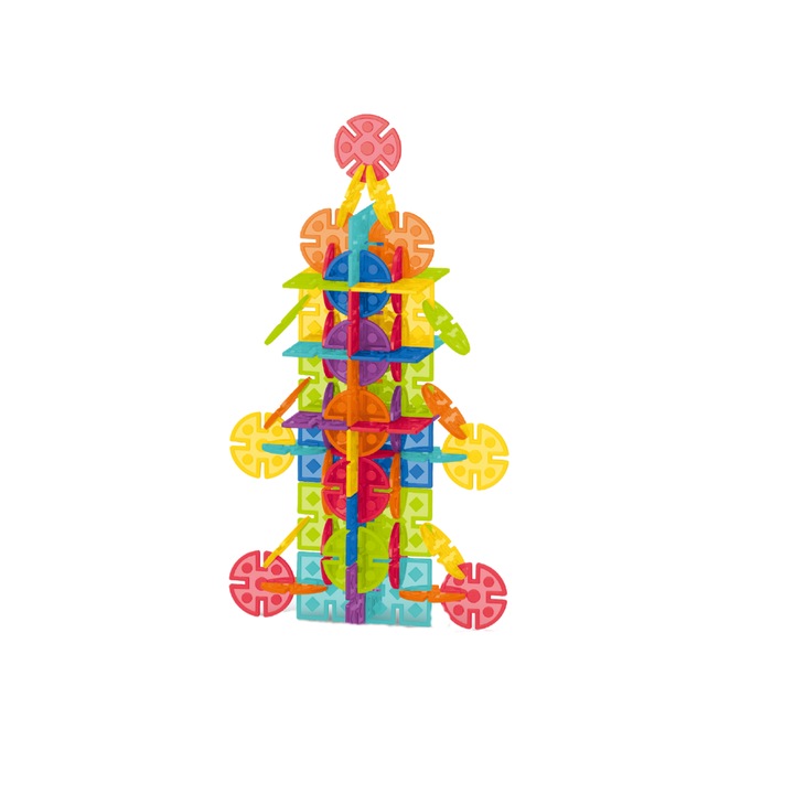 Конструктор STEAM - Снежинки (112 части)