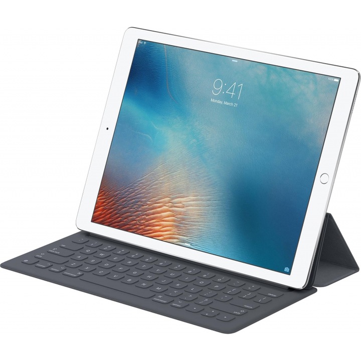 Калъф за Apple iPad Pro 9.7 (2016), Smart Keyboard Folio, Layout Qwerty US, Impact Safe, E39, Черен