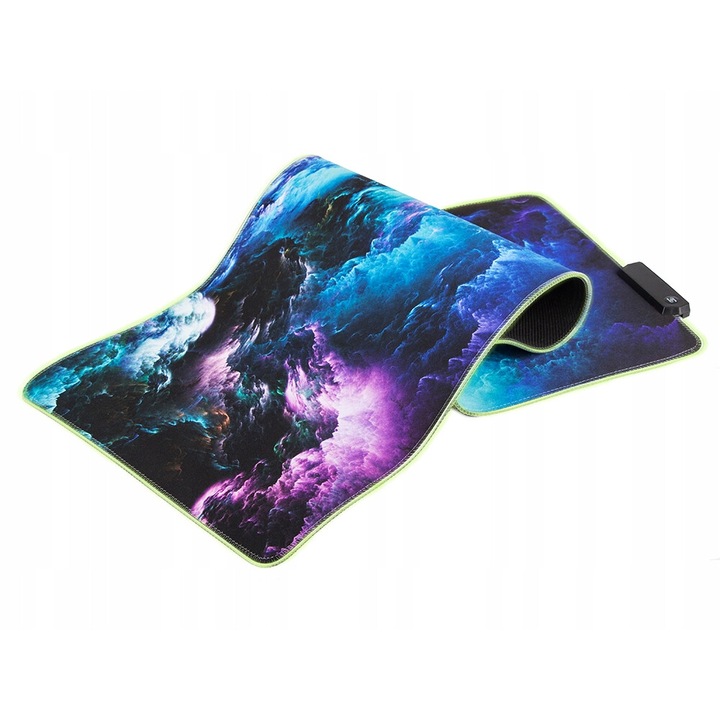 Mousepad Gaming XXL cu Iluminare LED RGB 90 cm x 40 cm
