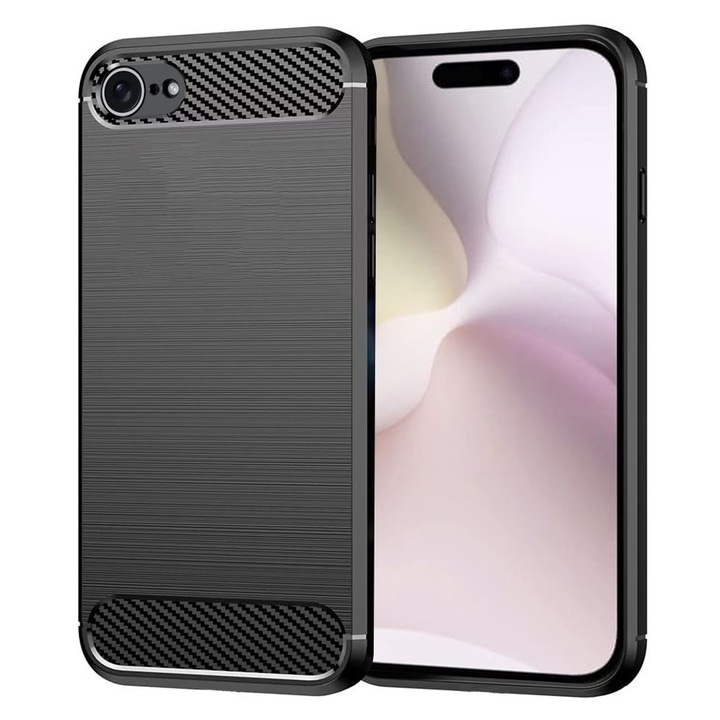 ΠΠ΅ΠΉΡ Π·Π° iPhone SE 4 2024 - Techsuit Carbon Silicone - Π§Π΅ΡΠ΅Π½