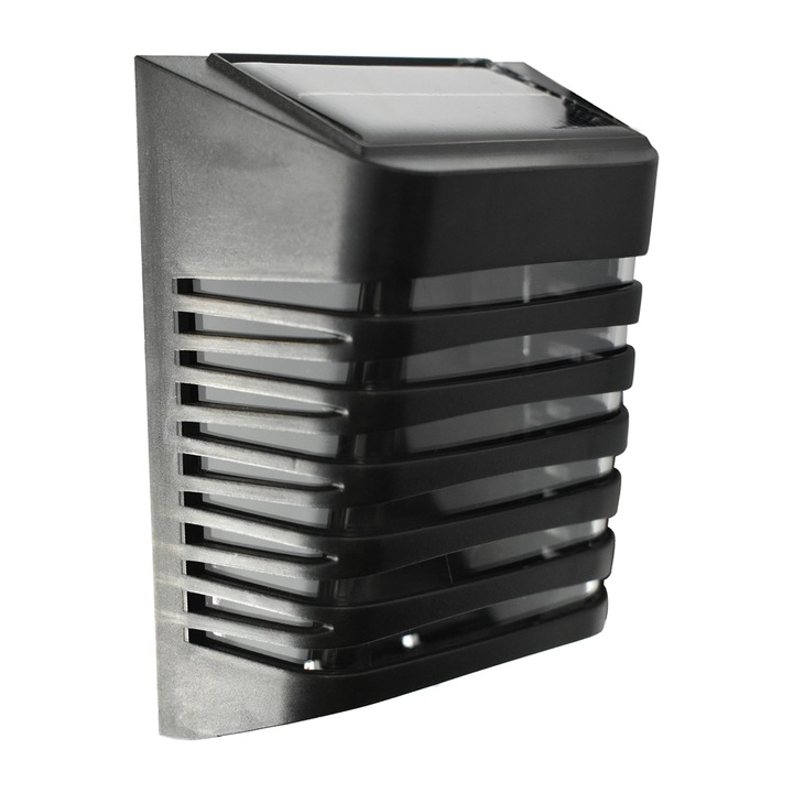 Napelemes lámpa, Eko-Light, Műanyag, 3,7V, 0,12W, 500 mAh, 3000K, Időjárásálló, IP44, Fekete